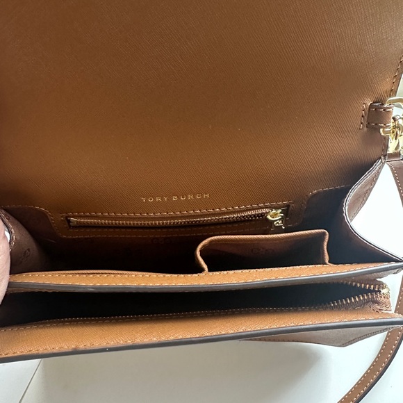 Tory Burch Emerson Combo Crossbody Handbag Brown Leather Nearly New - Picture 13 of 13